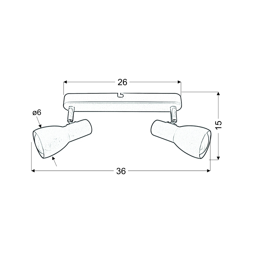 Spotlight PICARDO 2xE14/40W/230V turkos