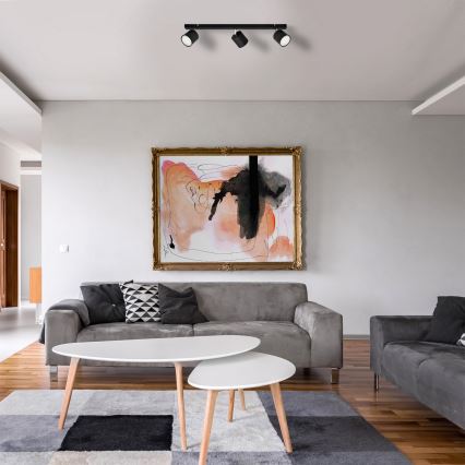 Spotlight PUNTA 3xGX53/10W/230V svart