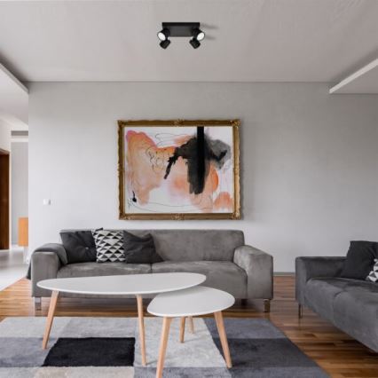 Spotlight PUNTA 4xGX53/10W/230V svart