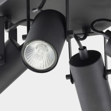 Spotlight  REDO 4xGU10/10W/230V svart 