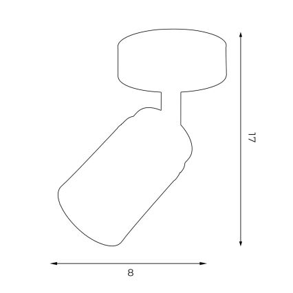 Spotlight RENO 1xGU10/8W/230V svart/guld