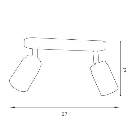 Spotlight RENO 2xGU10/8W/230V vit/guld