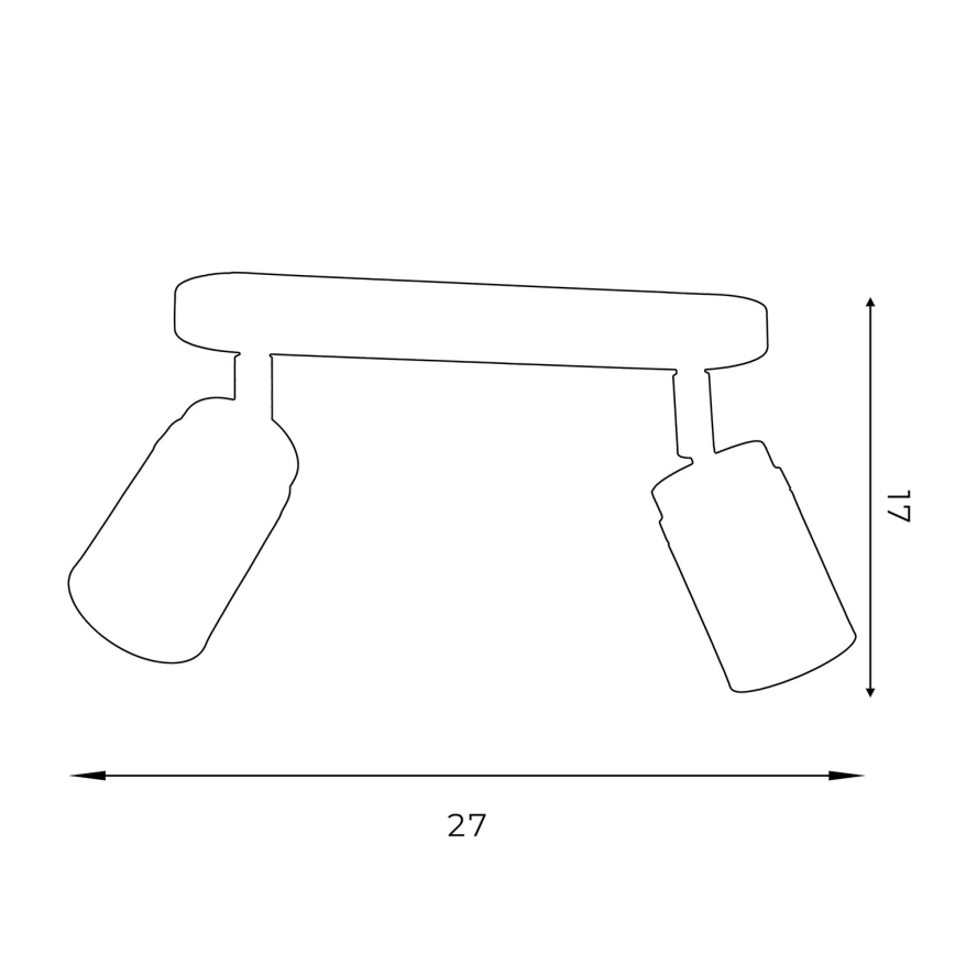 Spotlight RENO 2xGU10/8W/230V vit/guld