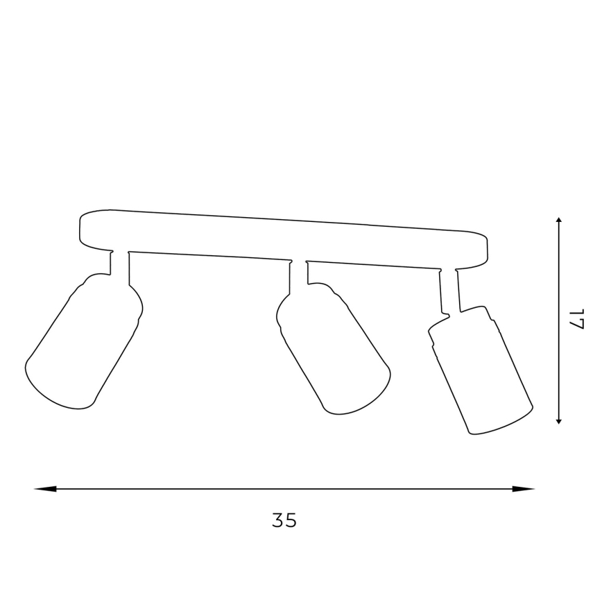 Spotlight RENO 3xGU10/8W/230V svart/skinande krom