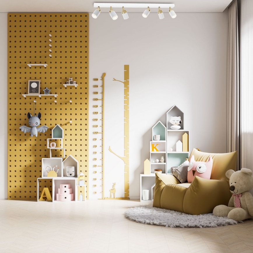 Spotlight RENO 6xGU10/60W/230V vit/guld