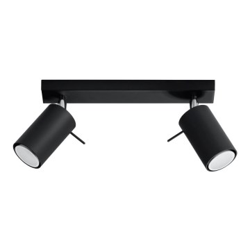 Spotlight RING 2 2xGU10/10W/230V svart