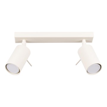 Spotlight RING 2xGU10/10W/230V grädde