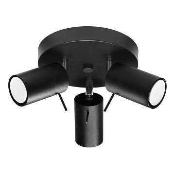 Spotlight RING 3xGU10/10W/230V svart