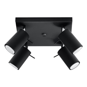 Spotlight RING 4 4xGU10/10W/230V svart