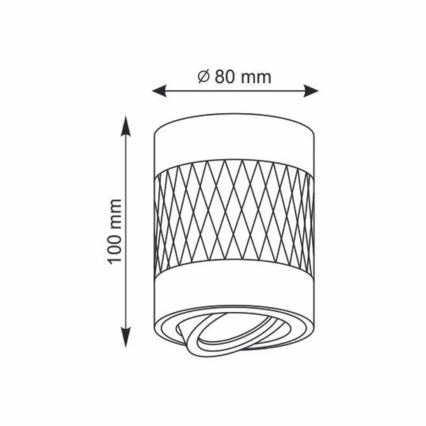 Spotlight RUBIN 1xGU10/10W/230V svart