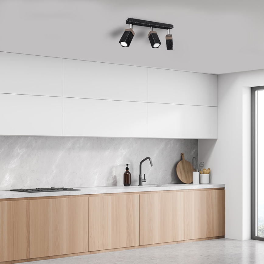 Spotlight  SOLO 3xGU10/MR11/40W/230V svart