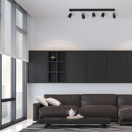 Spotlight  SOLO 5xGU10/MR11/40W/230V svart