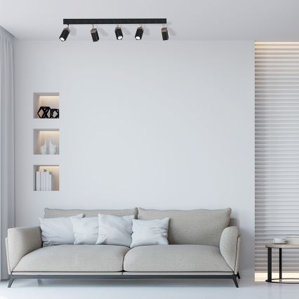 Spotlight  SOLO 5xGU10/MR11/40W/230V svart