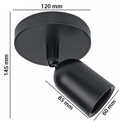 Spotlight SOLIS 1xGU10/6W/230V svart