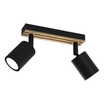 Spotlight TERRA 2xGU10/8W/230V svart/ek