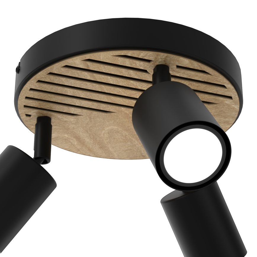 Spotlight TERRA 3xGU10/8W/230V svart/ek