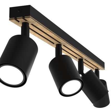 Spotlight TERRA 4xGU10/8W/230V svart/ek