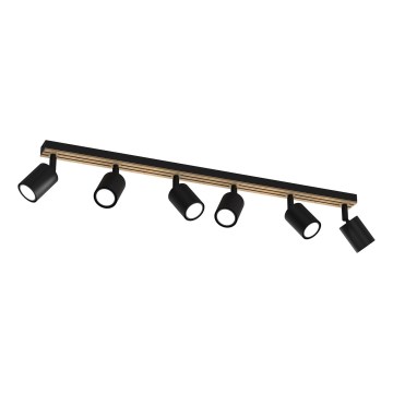 Spotlight TERRA 6xGU10/8W/230V svart/ek