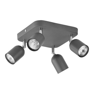 Spotlight  TOP 4xGU10/10W/230V grå