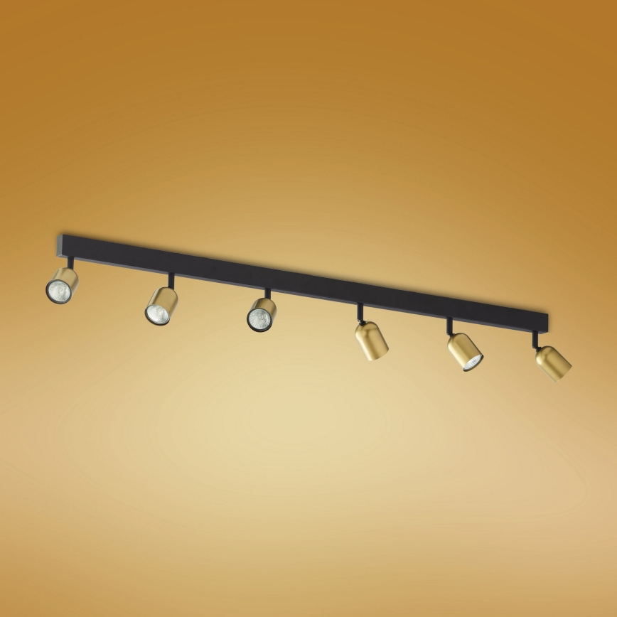 Spotlight  TOP 6xGU10/10W/230V gyllene /svart 