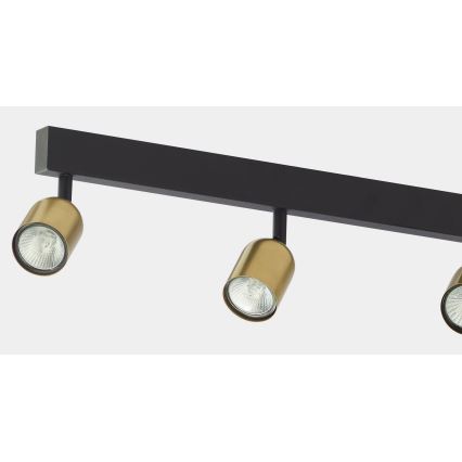 Spotlight  TOP 6xGU10/10W/230V gyllene /svart 