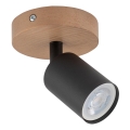 Spotlight  TOP WOOD 1xGU10/10W/230V svart /trä