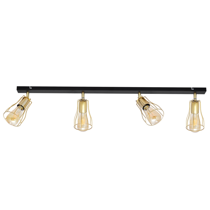 Spotlight TUBE 4xE27/15W/230V guld/svart