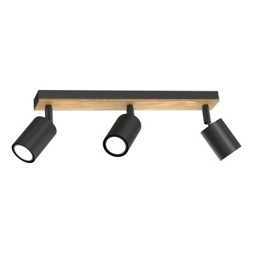 Spotlight TULON 3xGU10/8W/230V svart/ek