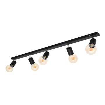 Spotlight  TUNE 5xE27/20W/230V svart 