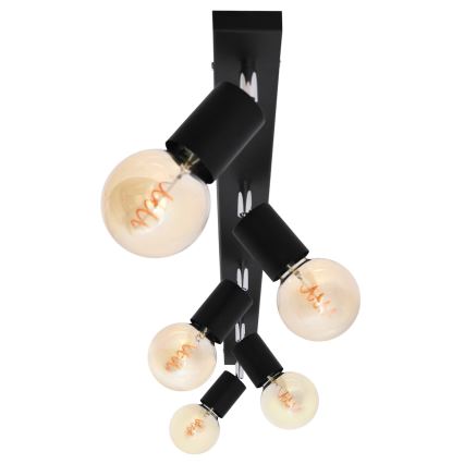 Spotlight  TUNE 5xE27/20W/230V svart 