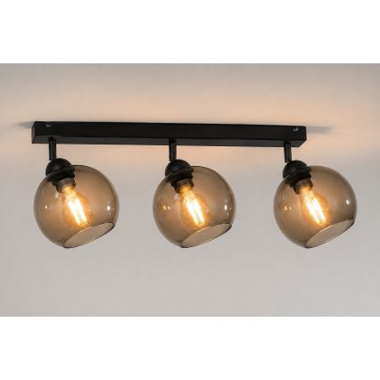Spotlight  UNO 3xE27/60W/230V svart