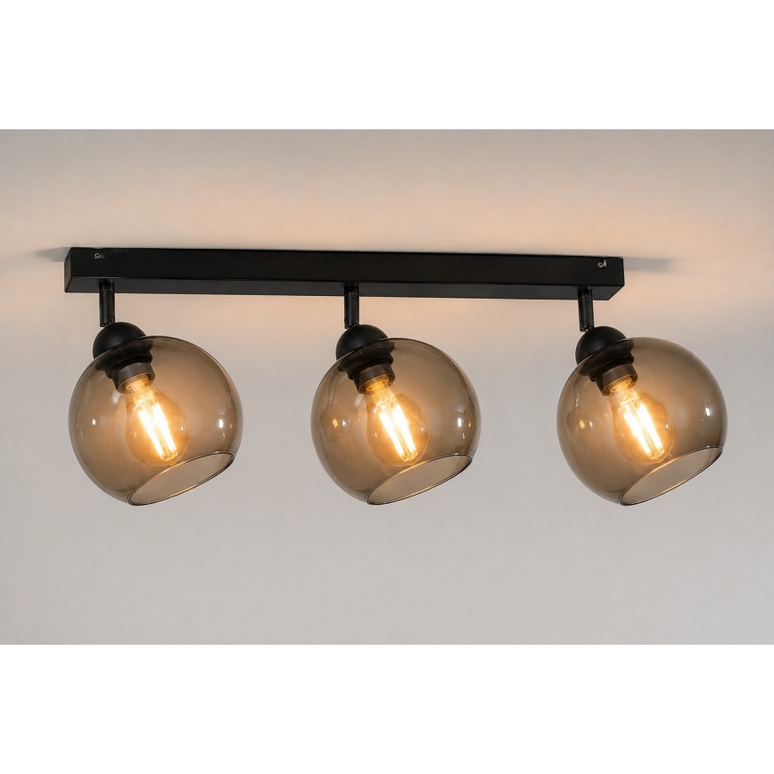 Spotlight  UNO 3xE27/60W/230V svart