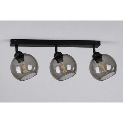 Spotlight  UNO 3xE27/60W/230V svart
