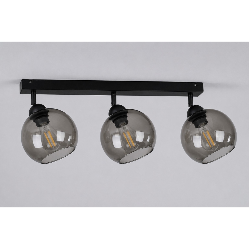 Spotlight  UNO 3xE27/60W/230V svart