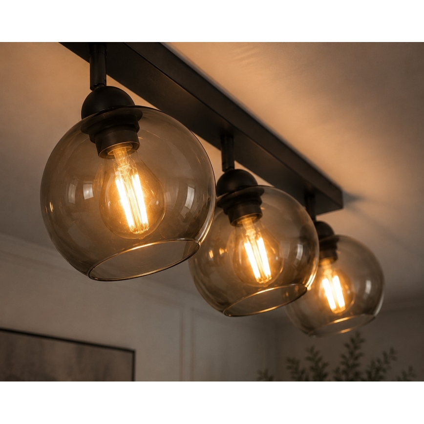 Spotlight  UNO 3xE27/60W/230V svart