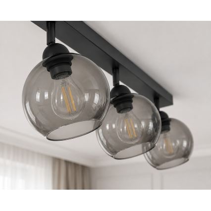 Spotlight  UNO 3xE27/60W/230V svart