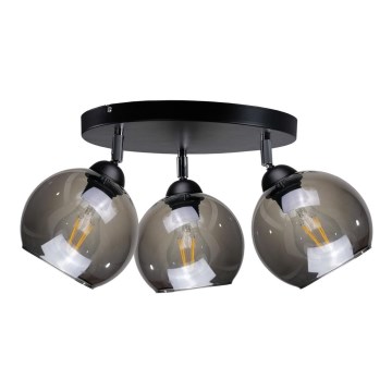 Spotlight  UNO 3xE27/60W/230V svart