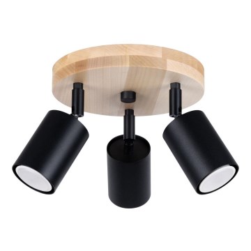 Spotlight VERDO 3xGU10/10W/230V svart/bok