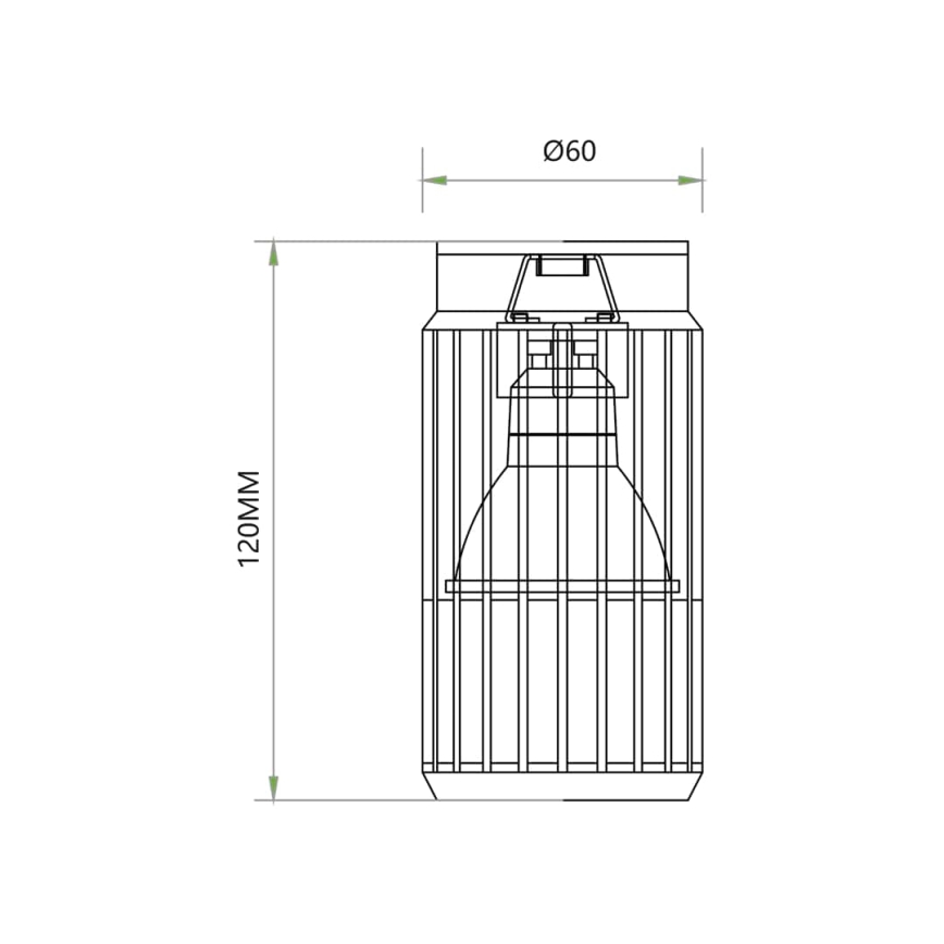 Spotlight VERTICAL 1xGU10/8W/230V svart