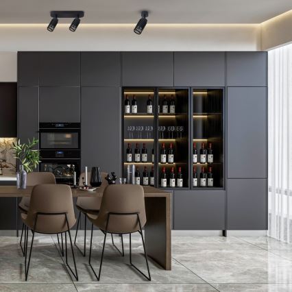 Spotlight VERTICAL 1xGU10/8W/230V svart