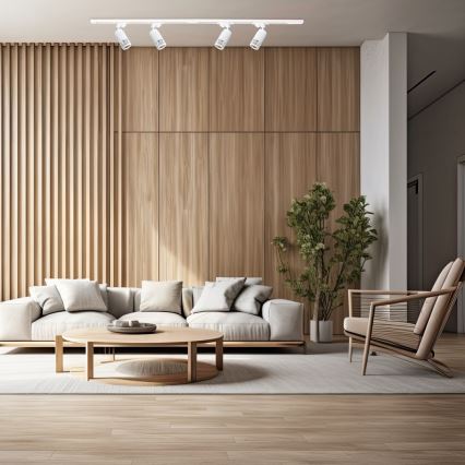 Spotlight VERTICAL För skensystem 1xGU10/8W/230V vit