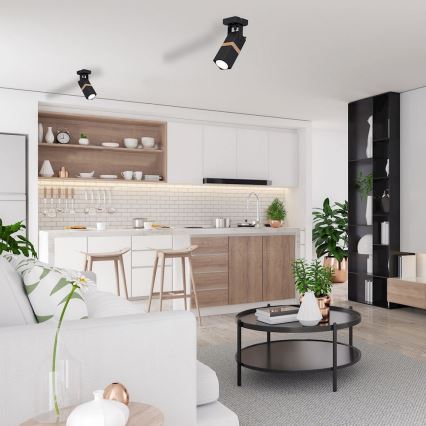 Spotlight VIDAR 1xGU10/25W/230V svart