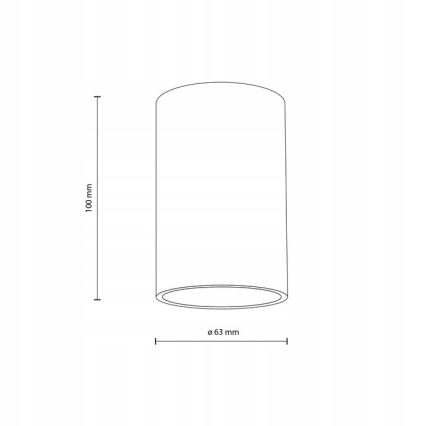 Spotlight VIVO 1xGX53/10W/230V 10 cm svart