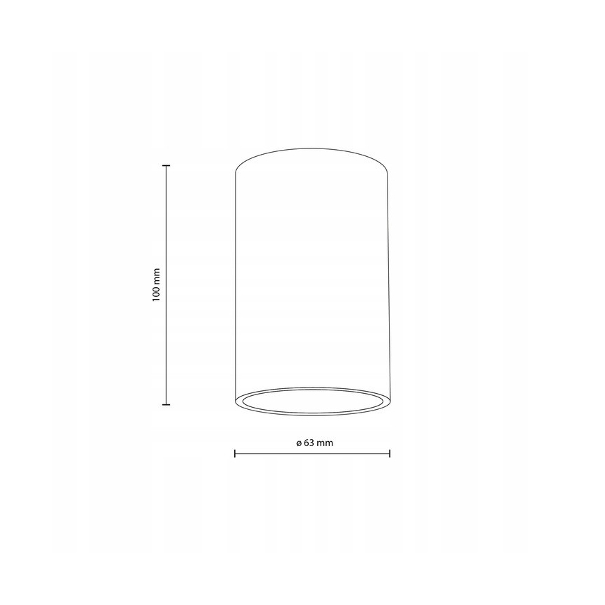 Spotlight VIVO 1xGX53/10W/230V 10 cm svart