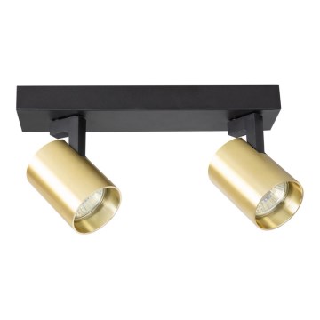 Spotlight VOLF 2xGU10/10W/230V guld/svart