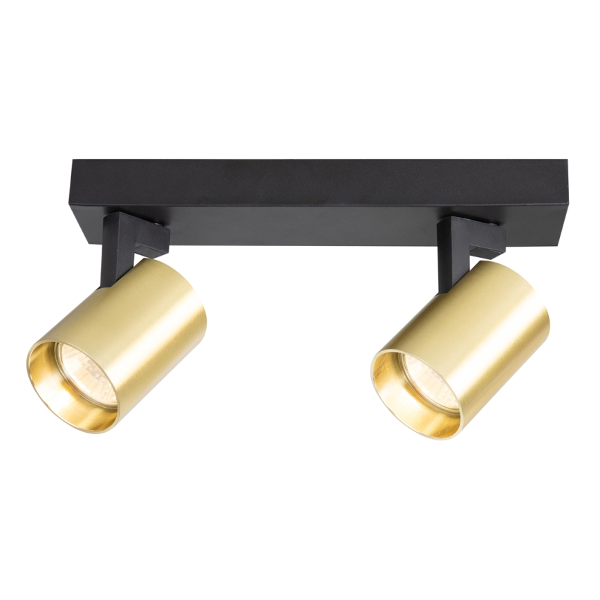 Spotlight VOLF 2xGU10/10W/230V guld/svart