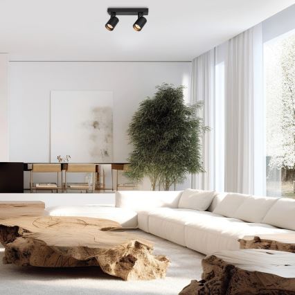 Spotlight VOLF 2xGU10/10W/230V svart