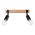Spotlight ZUCA 2xE27/15W/230V svart/ek