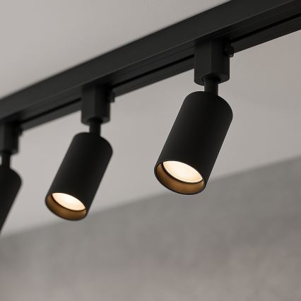 Spottarmatur för skensystem TIGER 3xGU10/10W/230V svart