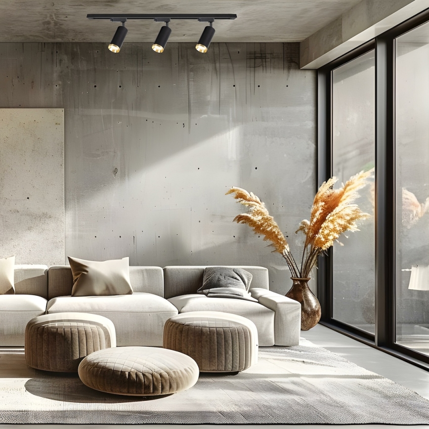 Spottlampa för skensystem MICA 3xGU10/10W/230V svart/guld